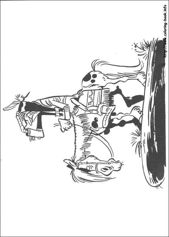 Lucky Luke coloring picture